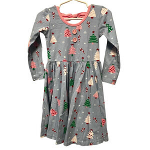 Eleanor Rose Dress Girls Size 3-4 Joy Style Christmas Trees